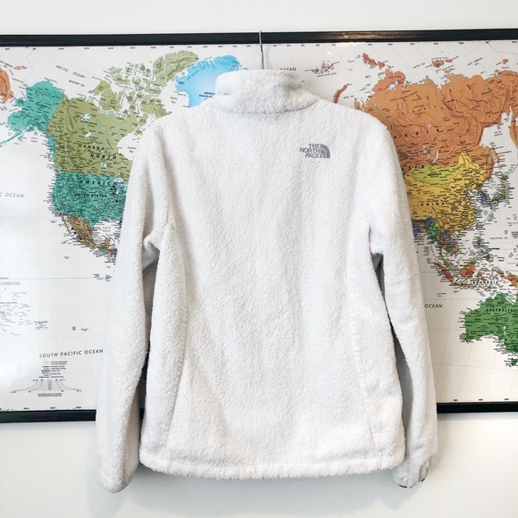 The North Face Fuzzy White Zip Up Sweater - Picture 3 of 4